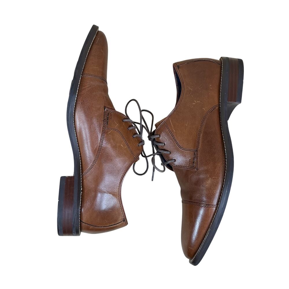 Cole Haan Lenox Hill Shoes Oxfords Men 7M Brown Leather Cap Toe Dress C11632